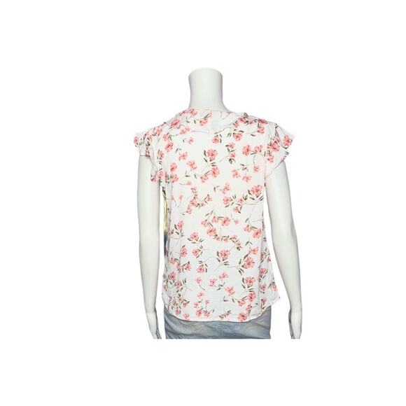 NWT Cece Color 103 Ivory Floral Top Size XS - Picture 2 of 5